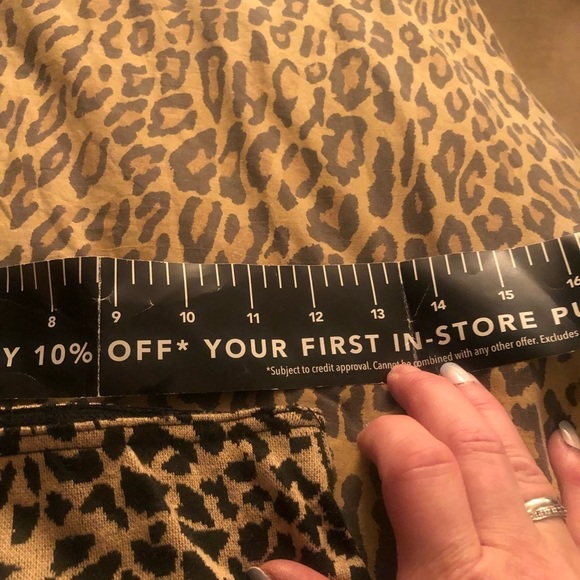 Sans Souci  size small black & brown leopard print stretch mini skirt - Picture 2 of 5